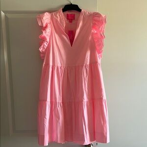 Lilly Pulitzer Pink Ruffle Sleeve Dress